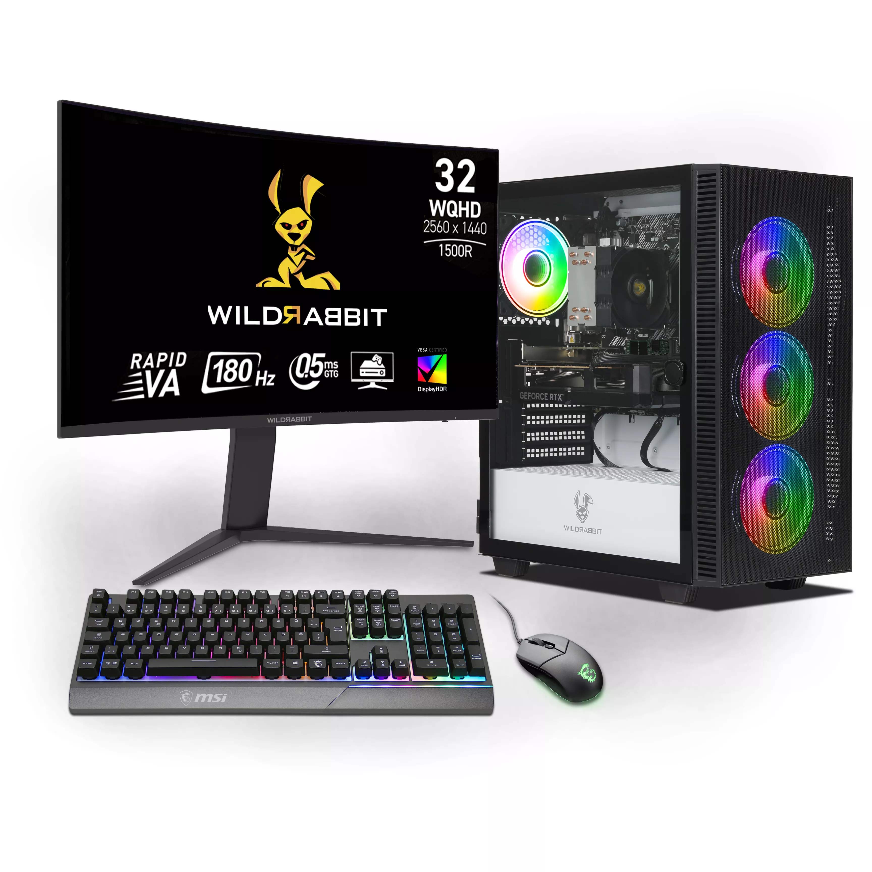 Starter Gaming Bundle | AMD Ryzen 7 5700X | Nvidia GeForce RTX 5060 8GB | 16GB RAM | 1TB NVMe SSD | Windows 11 | WiFi | Wildrabbit GMX 32" WQHD LCD Gaming Monitor | MSI VIGOR GK30 Combo | Libre Office Starter Gaming Bundle | AMD Ryzen 7 5700X | Nvidia GeForce RTX 5060 8GB | 16GB RAM | 1TB NVMe SSD | Windows 11 | WiFi | Wildrabbit GMX 32" WQHD LCD Gaming Monitor | MSI VIGOR GK30 Combo | Libre Office