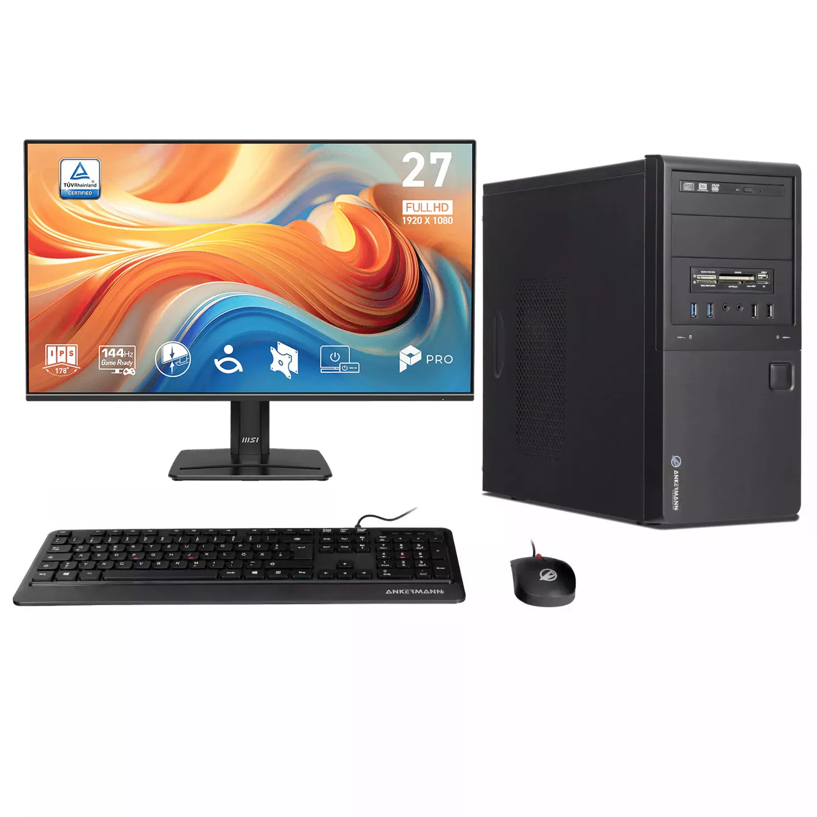 Business Office Work Bundle | Intel Core i5-6500 | 16GB RAM | 480GB SSD | Windows 10 | MSI PRO MP 27" E14A Full-HD Monitor | Mouse & Keyboard | Libre Office Business Office Work Bundle | Intel Core i5-6500 | 16GB RAM | 480GB SSD | Windows 10 | MSI PRO MP 27" E14A Full-HD Monitor | Mouse & Keyboard | Libre Office