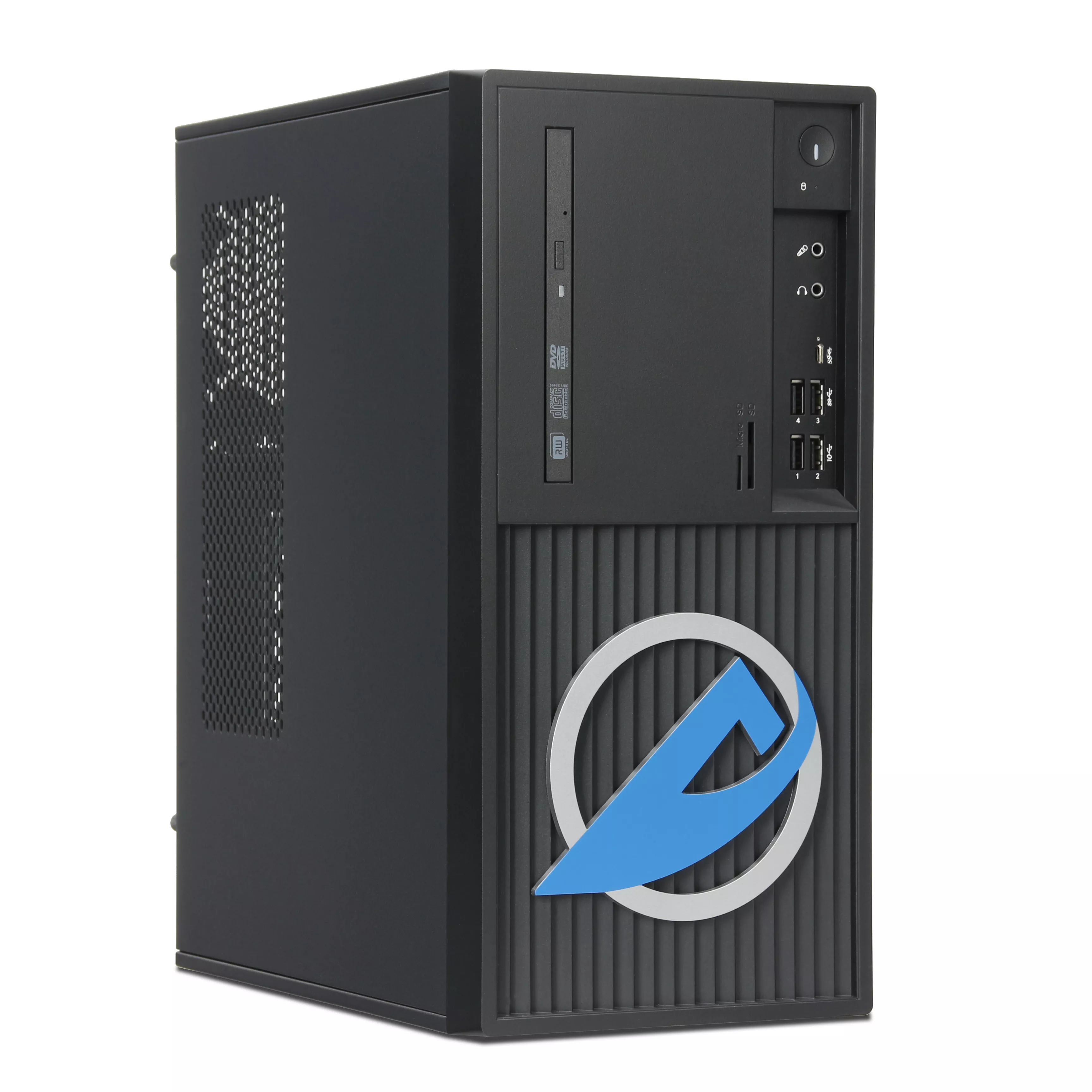 Silent Desktop PC Madrid | Intel Core i7-8700 | Nvidia GeForce GT 710 2Go | 16Go RAM | 512Go NVMe SSD | 2To HDD | Windows 11 | WiFi | Souris & clavier | Libre Office