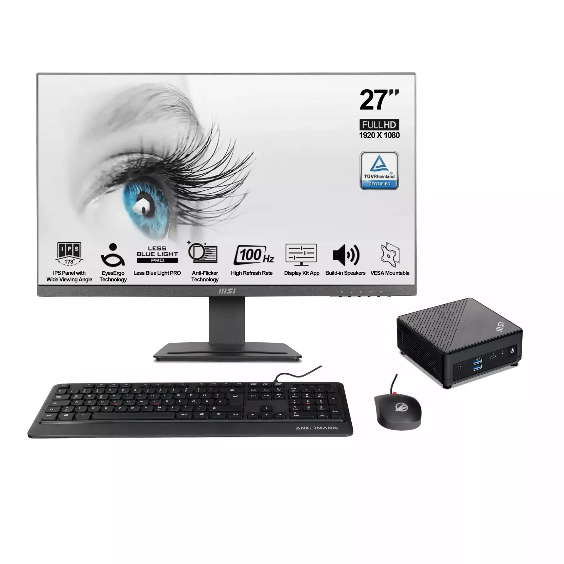 Office Cubi V3 Bundle | 32GB RAM | 1TB NVMe SSD | Windows 11 | Intel Core i7-1255U | WiFi & Bluetooth | 27" Monitor | Mouse & Keyboard | MS Office 2024 Office Cubi V3 Bundle | 32GB RAM | 1TB NVMe SSD | Windows 11 | Intel Core i7-1255U | WiFi & Bluetooth | 27" Monitor | Mouse & Keyboard | MS Office 2024