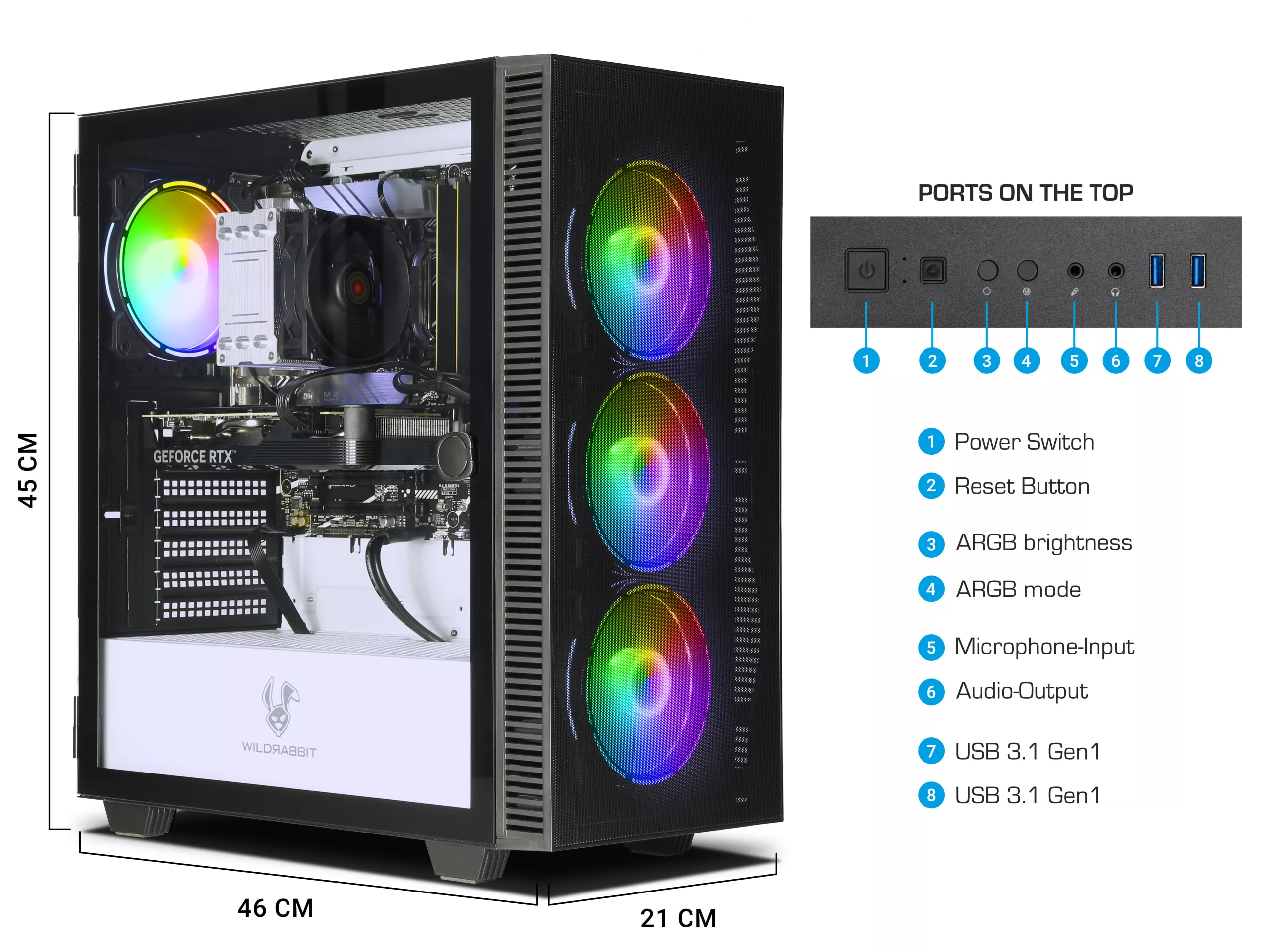 Gaming V3 Series RTX | Intel Core i7-12700F | Nvidia GeForce RTX 4060 Ti 8GB | 32GB RAM | 1TB NVMe SSD | Windows 11 | Libre Office