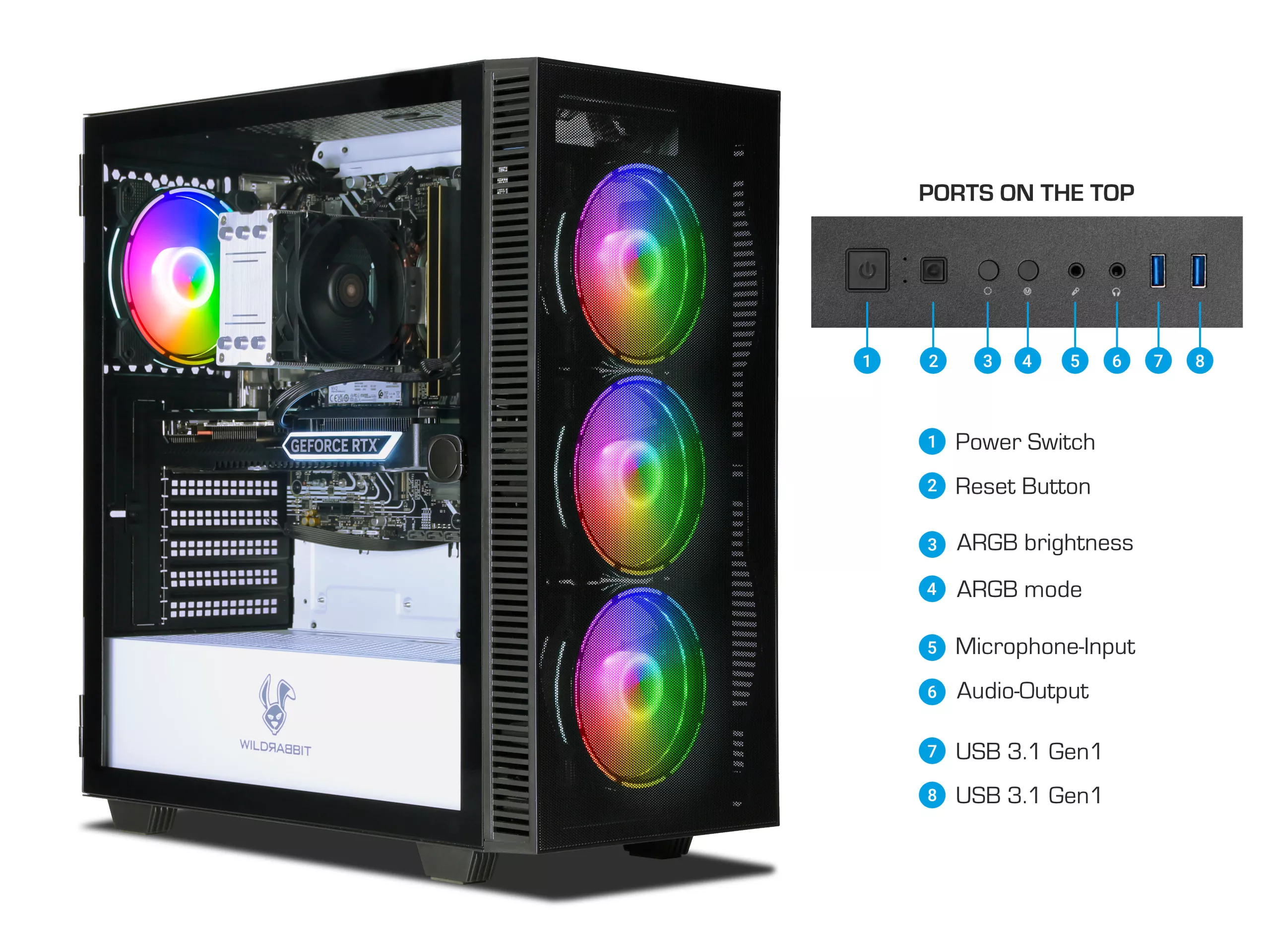 Gaming Power V3 | Intel Core i7-12700F | Nvidia GeForce RTX 4070 12Go | 32Go DDR5 RAM | 1To NVMe SSD | Windows 11 | WiFi & Bluetooth | Libre Office