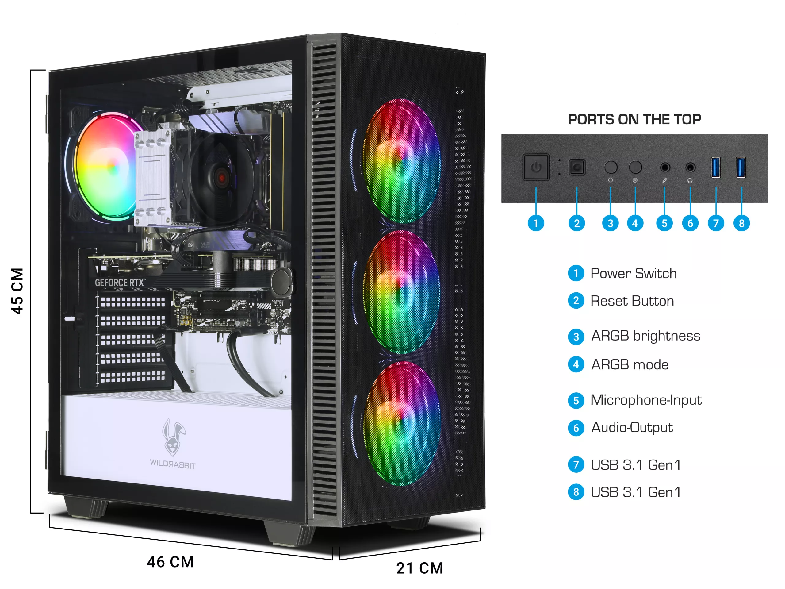 Highscore Gaming V3 | Intel Core i9-12900KF | Nvidia GeForce RTX 4060 Ti 8GB | 32GB DDR5 RAM | 1TB NVMe SSD | Windows 11 | WLAN & Bluetooth | Libre Office