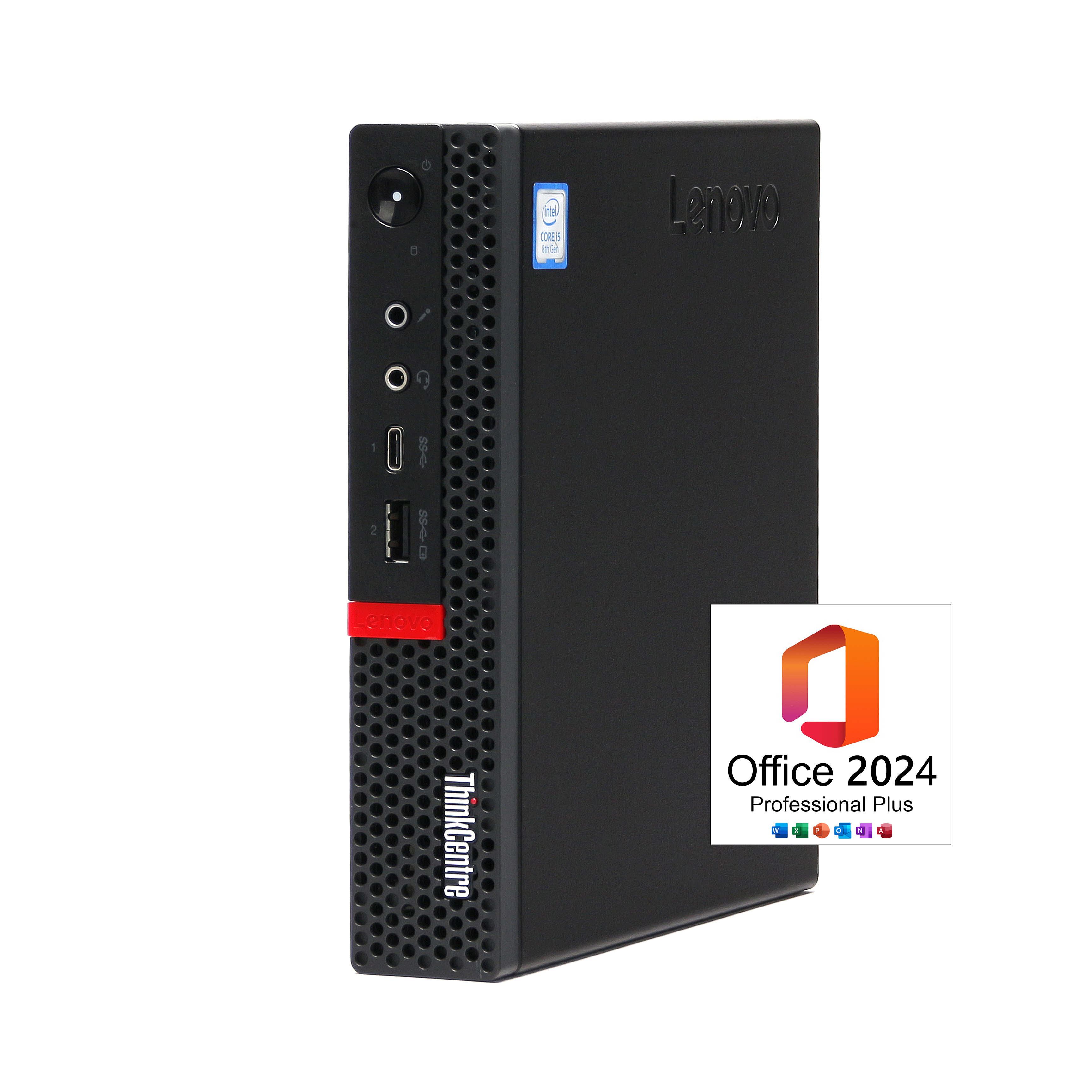 Lenovo ThinkCentre M720q Mini PC Futian | Intel Core i5-8400T | 8GB RAM | 512GB NVMe SSD | 256GB SSD | Windows 11 Pro | MS Office 2024