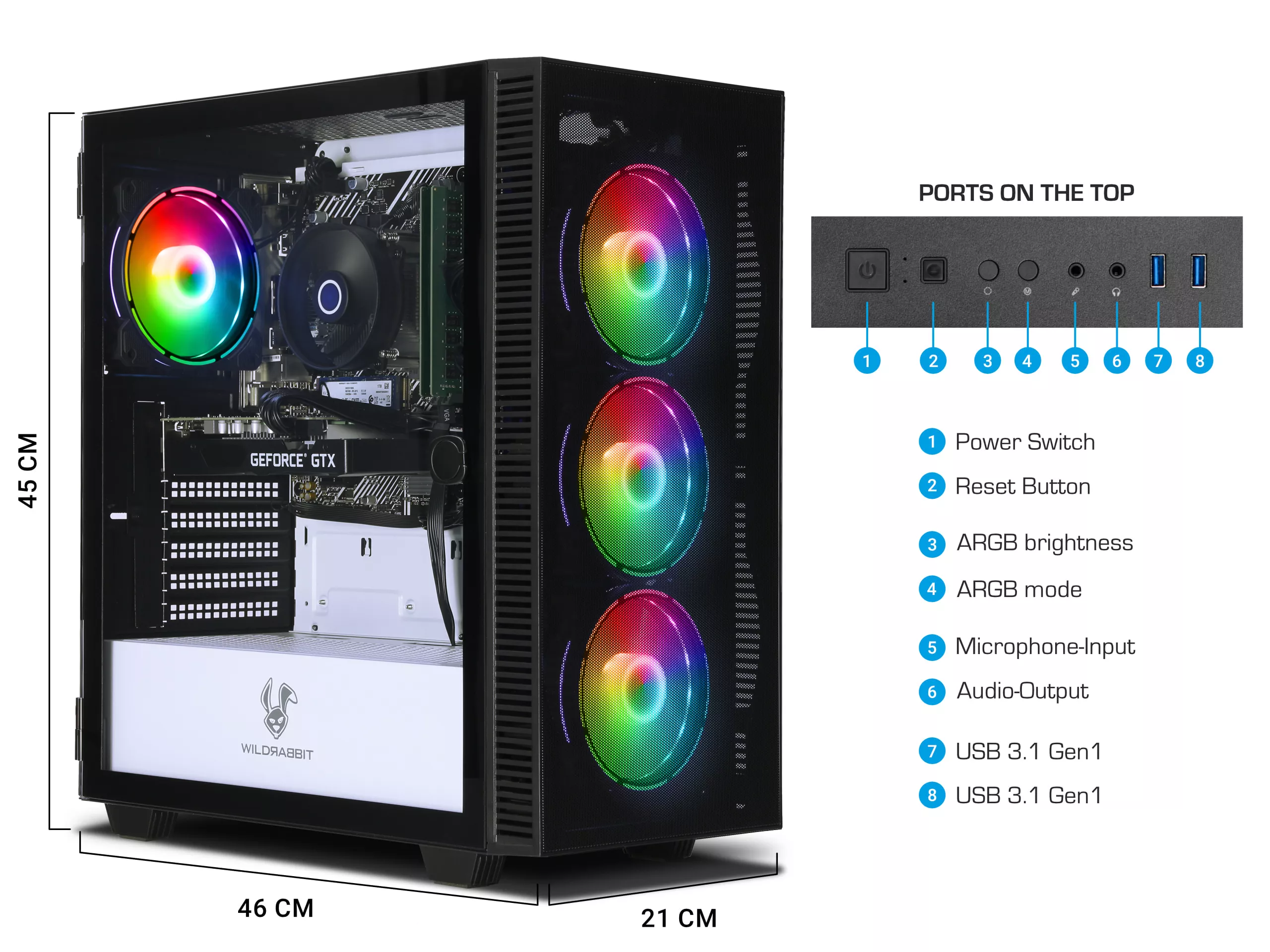 Gaming Office Work V3 | Intel Core i9-12900F | Nvidia GeForce RTX 4060 Ti 8Go | 32Go DDR5 RAM | 1To NVMe SSD | Windows 11 | WiFi & Bluetooth | Libre Office