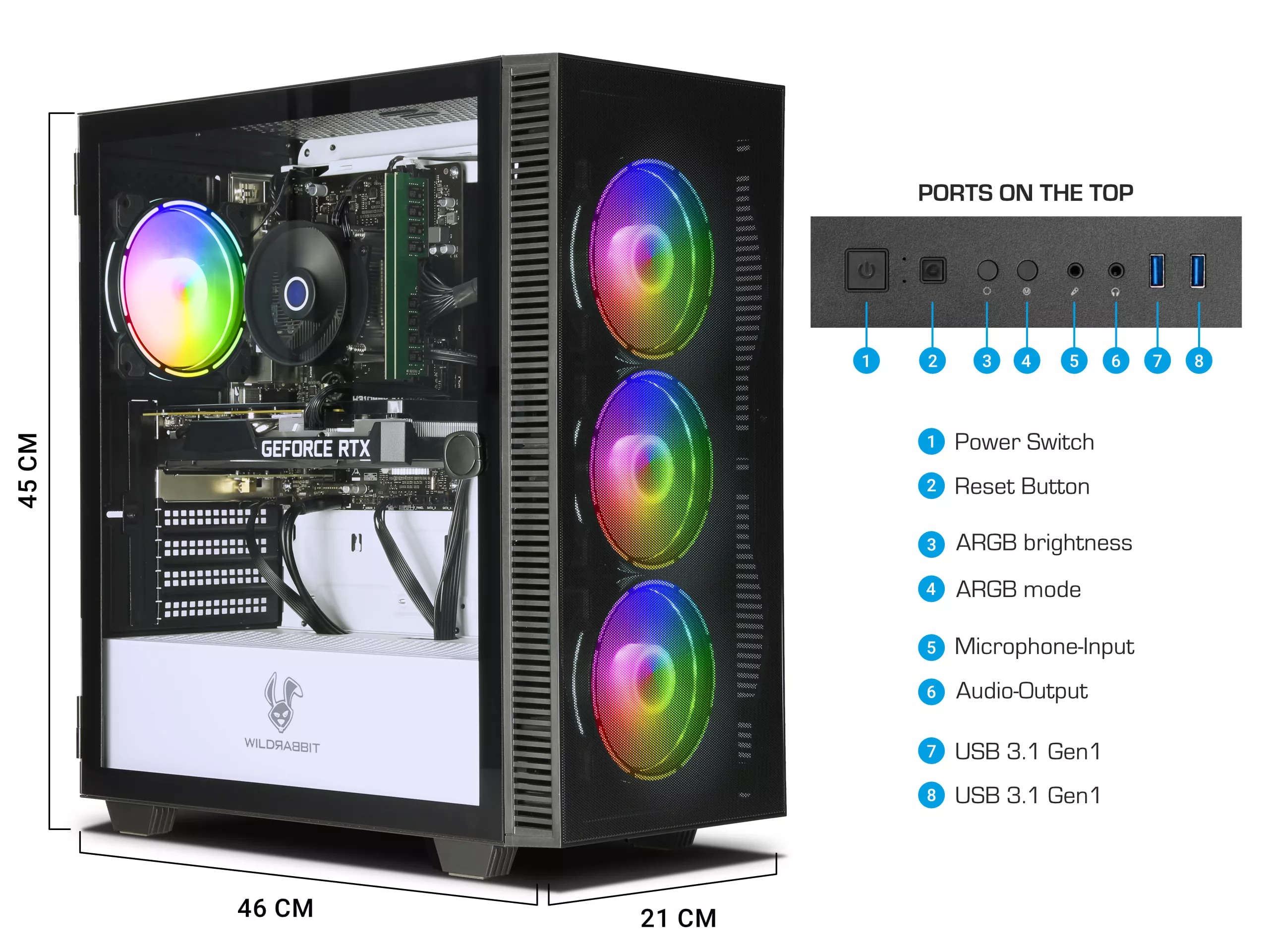 Gaming V1 | Intel Core i7-8700 | Nvidia GeForce RTX 3060 8GB | 32GB RAM | 1TB SSD | Windows 11 | WiFi | MS Office 2024